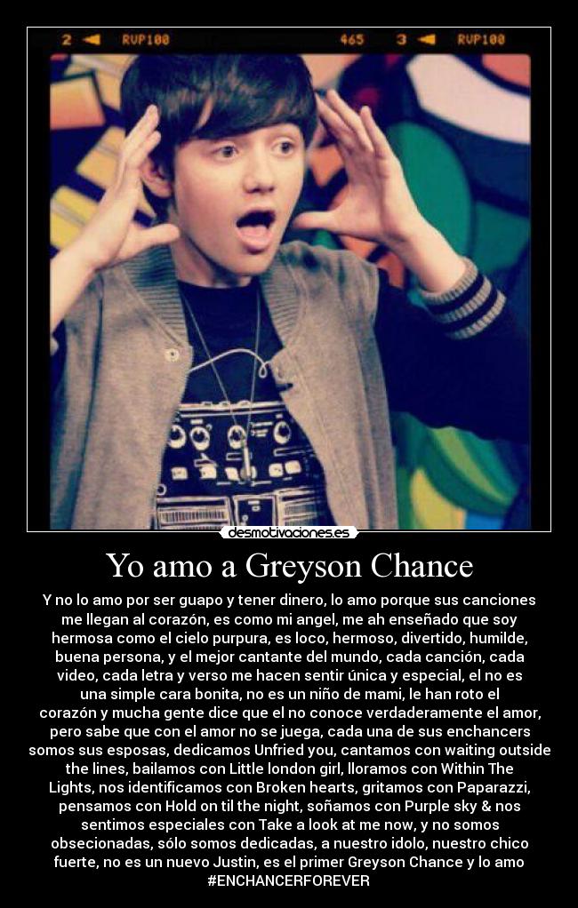 Yo amo a Greyson Chance -