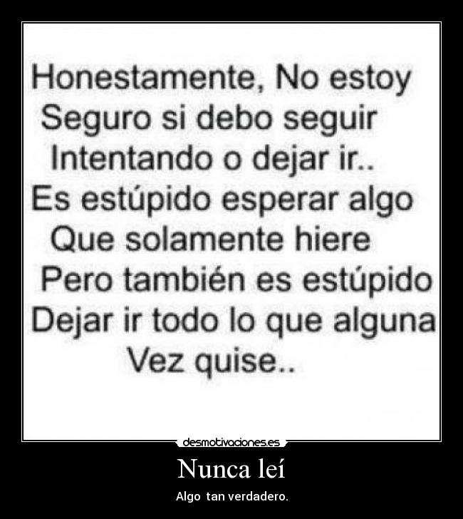 Nunca leí -