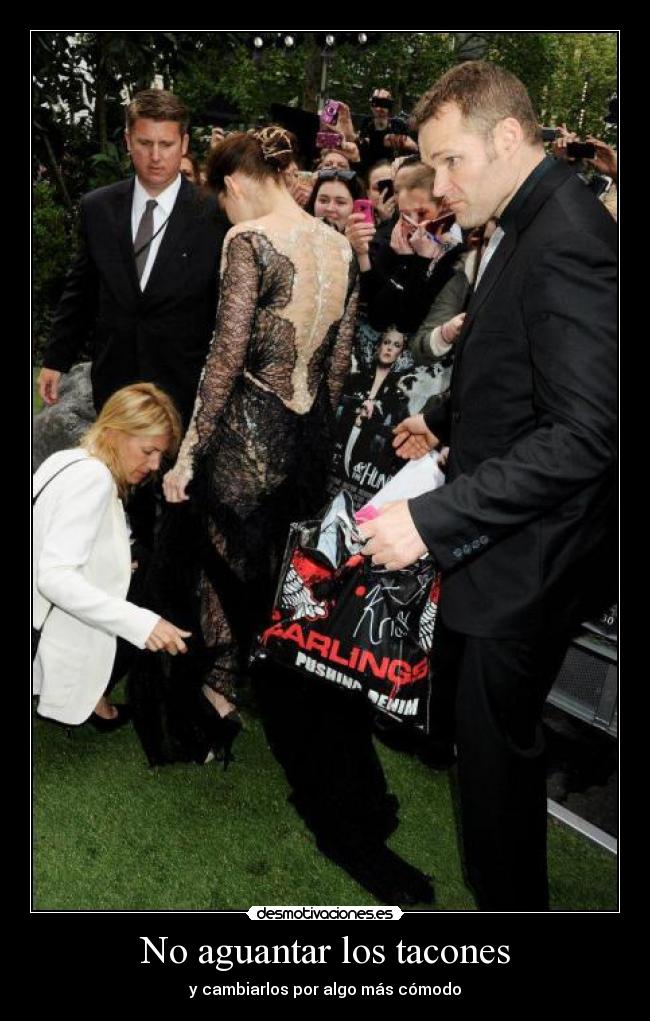 No aguantar los tacones - y cambiarlos por algo más cómodo