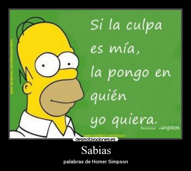 Sabias - palabras de Homer Simpson