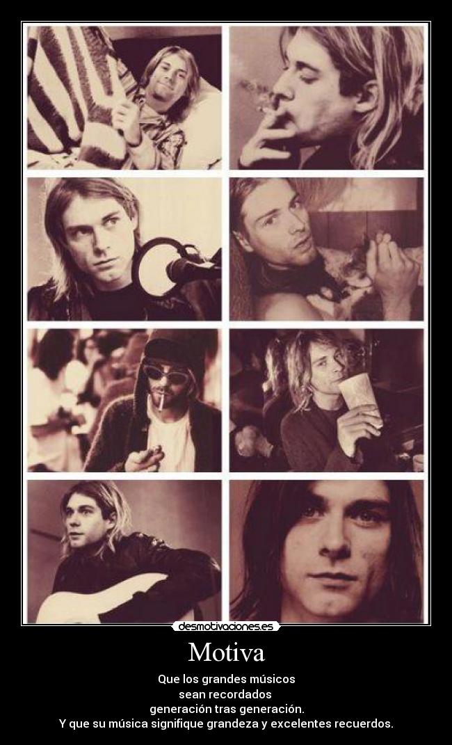 Motiva - Que los grandes músicos
sean recordados
generación tras generación.
Y que su música signifique grandeza y excelentes recuerdos.