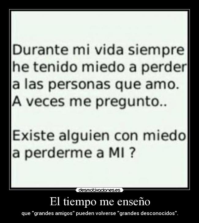 El tiempo me enseño - 