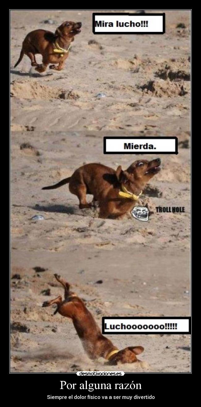 Por alguna razón - Siempre el dolor físico va a ser muy divertido