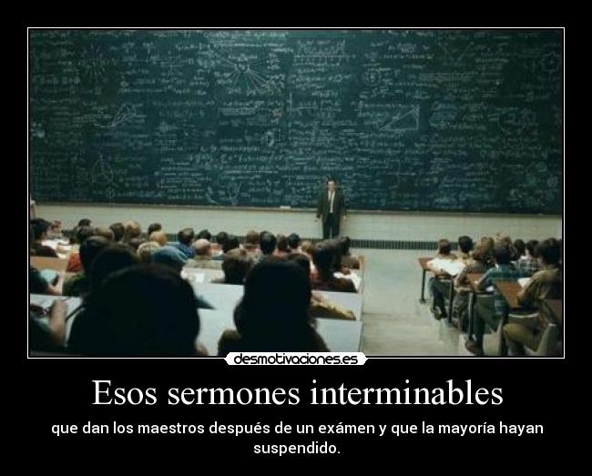 Esos sermones interminables - 