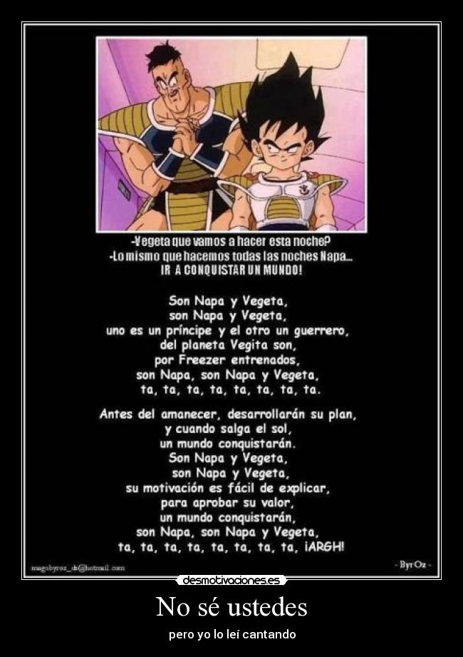 No sé ustedes - pero yo lo leí cantando