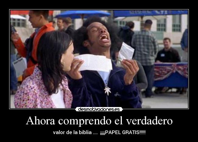 Ahora comprendo el verdadero -