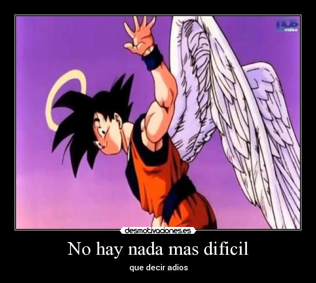 carteles adios goku desmotivaciones