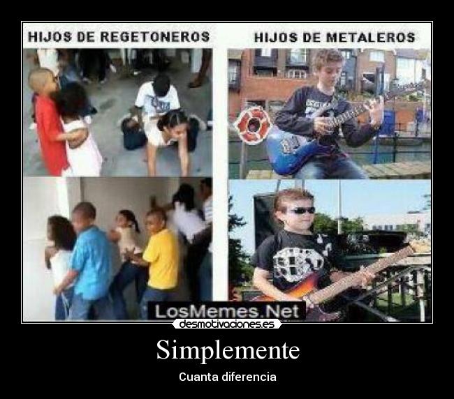 carteles metal guitarra regaton diferencia desmotivaciones