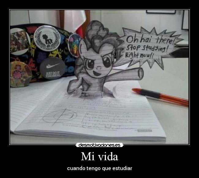 Mi vida - cuando tengo que estudiar