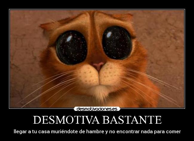 DESMOTIVA BASTANTE - llegar a tu casa muriéndote de hambre y no encontrar nada para comer