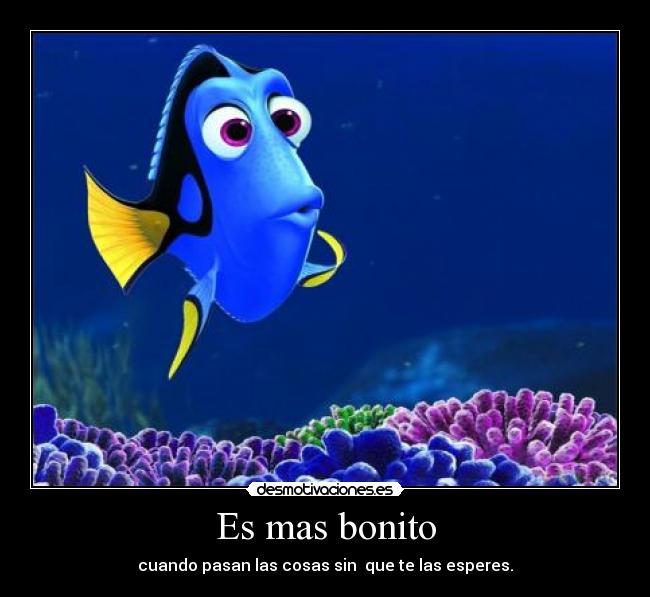 Es mas bonito - cuando pasan las cosas sin que te las esperes.