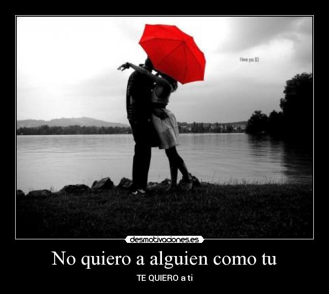 No quiero a alguien como tu -