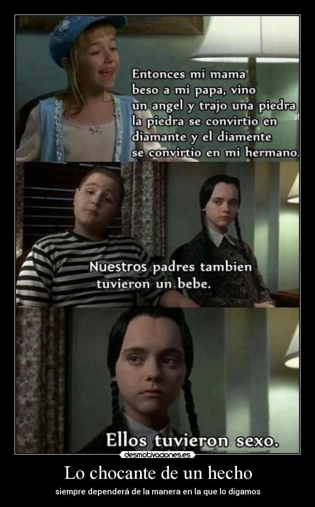 Lo chocante de un hecho -