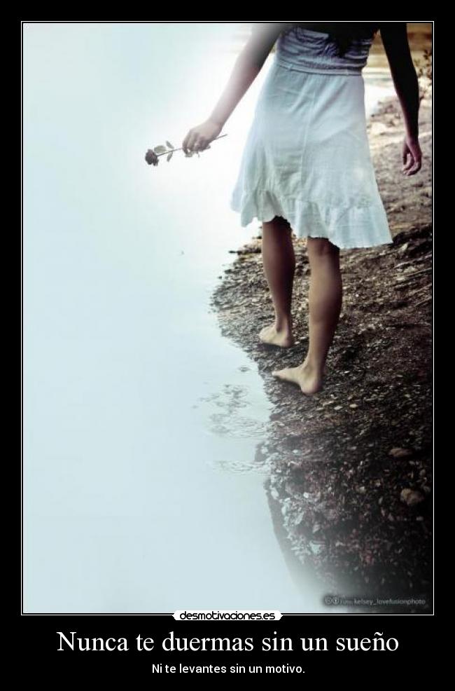 Nunca te duermas sin un sueño - Ni te levantes sin un motivo.