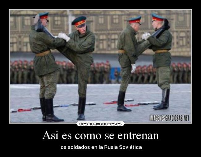 Asi es como se entrenan - los soldados en la Rusia Soviética