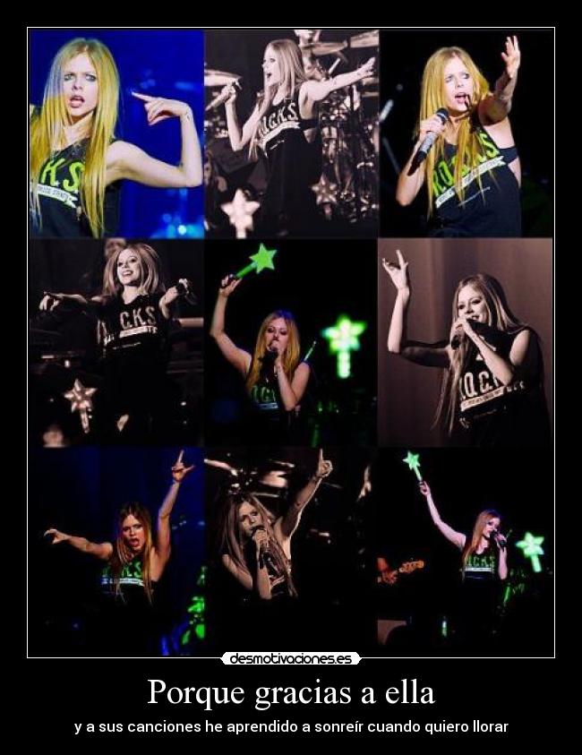 carteles avril lavigne gracias cancion sonreir desmotivaciones