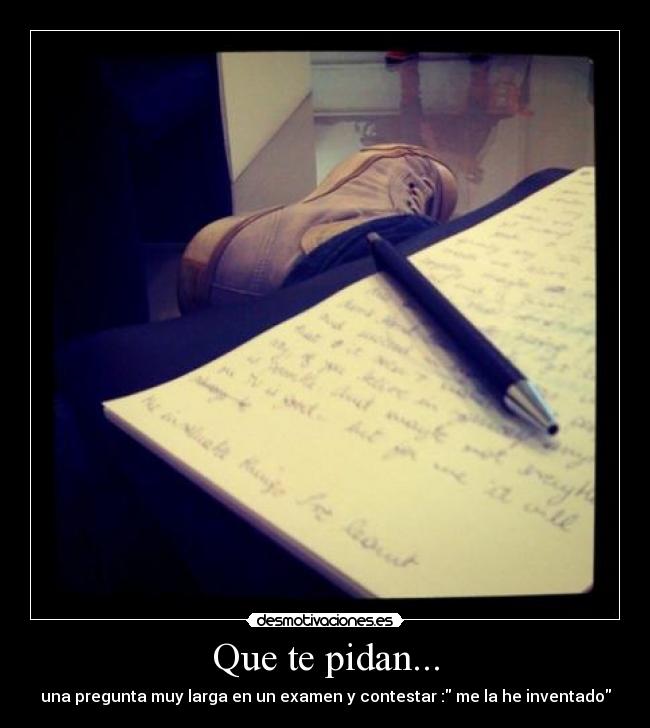carteles preguntas largas los examenes desmotivaciones