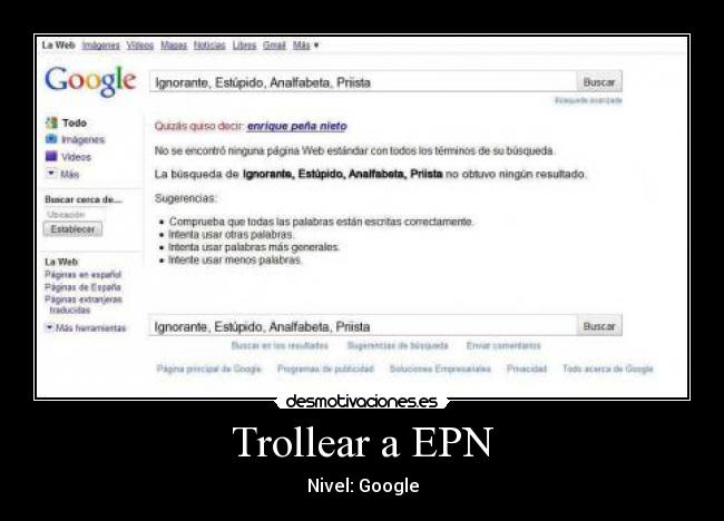 Trollear a EPN - Nivel: Google