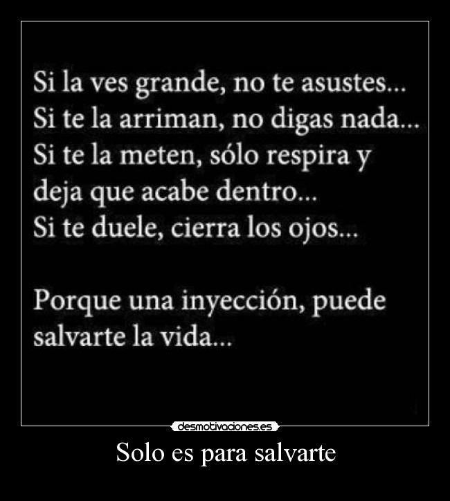 Solo es para salvarte - 