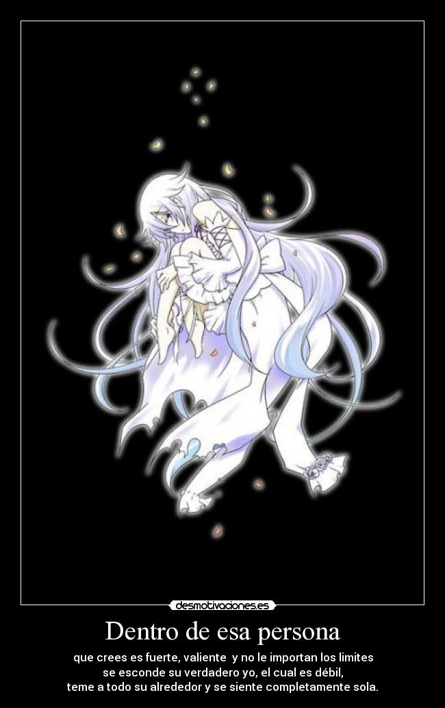 Dentro de esa persona -