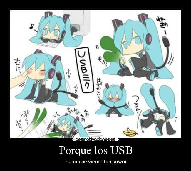 Porque los USB - nunca se vieron tan kawai