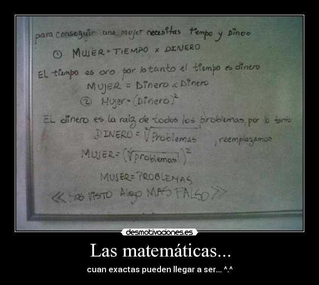 Las matemáticas... - cuan exactas pueden llegar a ser... ^.^