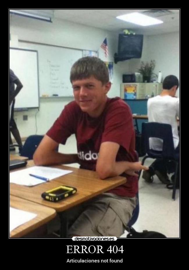 ERROR 404 - Articulaciones not found