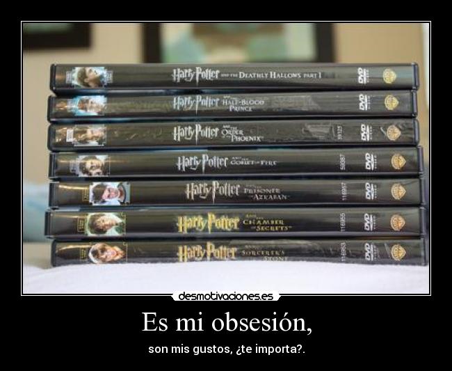 carteles harry potter obsesion desmotivaciones