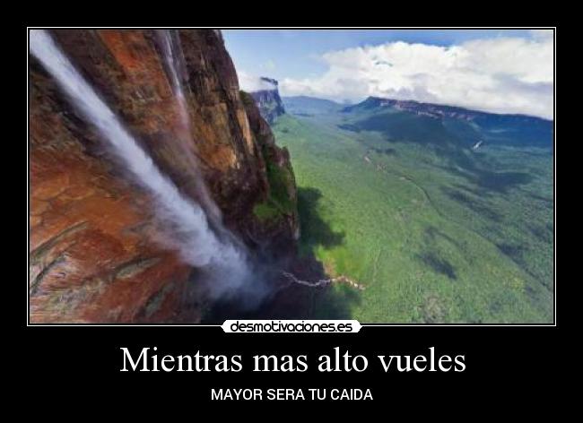 Mientras mas alto vueles -