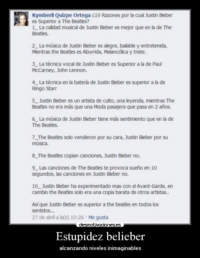Estupidez belieber - 