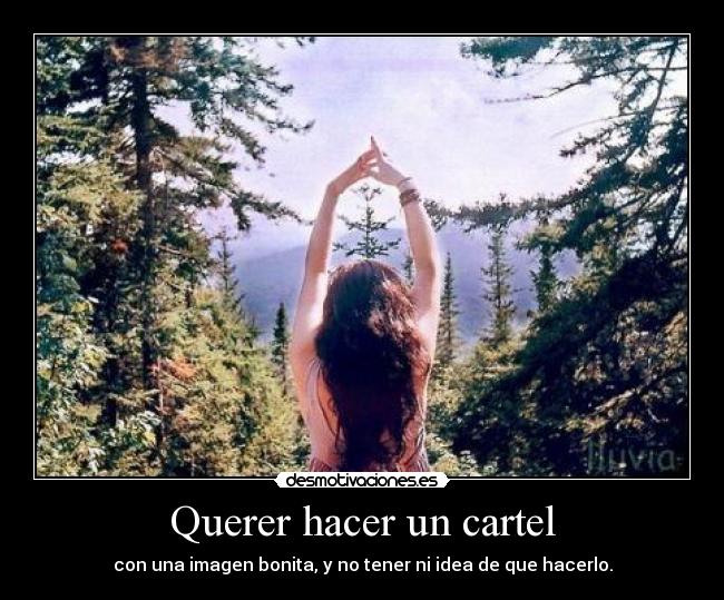 Querer hacer un cartel -