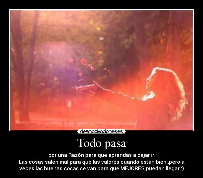 carteles todo pasa por una rzon para que aprendas dejar las cosas salen mal para que las valores cuando desmotivaciones