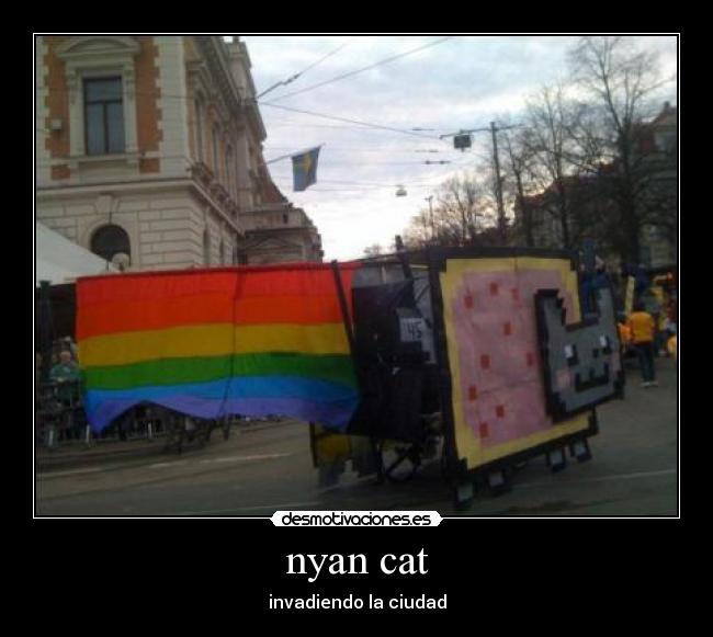 nyan cat - invadiendo la ciudad