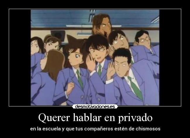 Querer hablar en privado - 