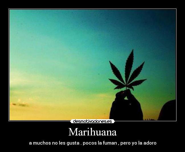 Marihuana - a muchos no les gusta . pocos la fuman , pero yo la adoro
