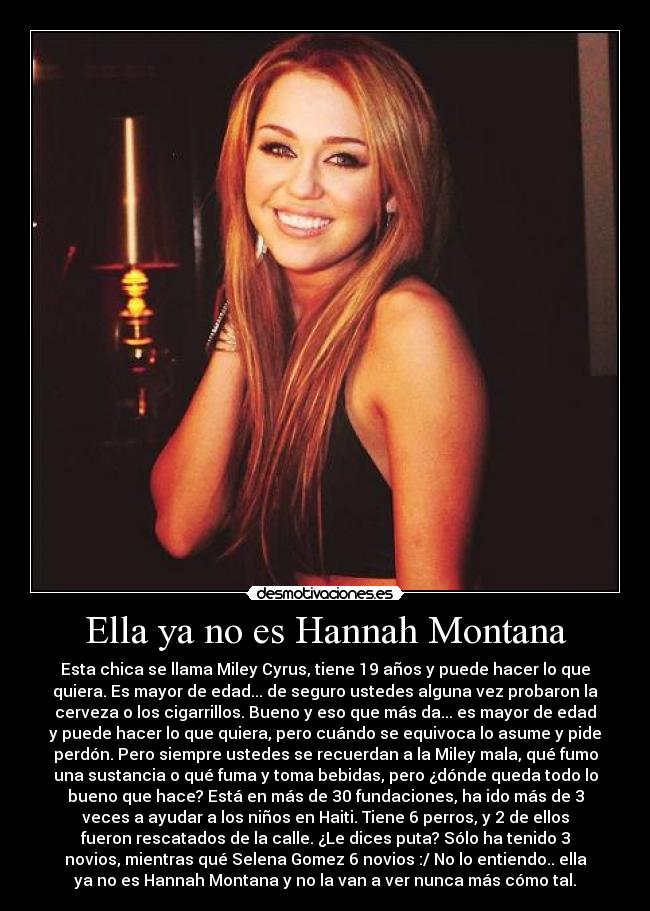 Ella ya no es Hannah Montana -