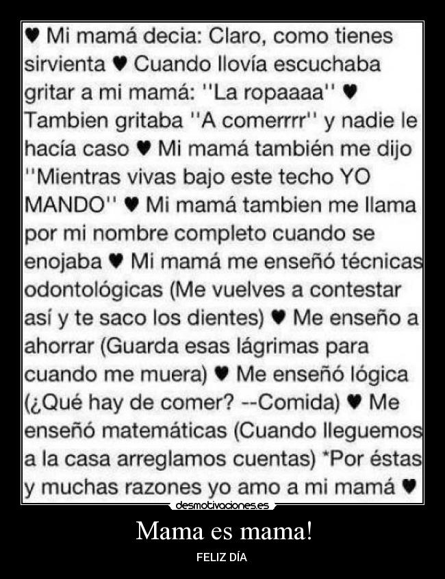 Mama es mama! - FELIZ DÍA ♥