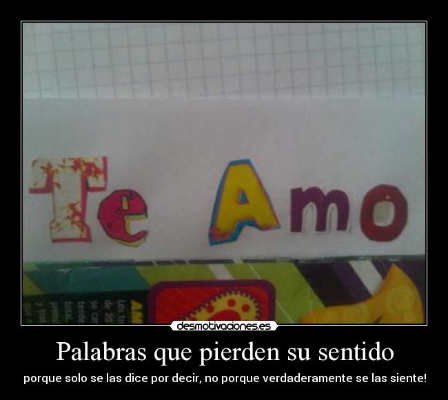 Palabras que pierden su sentido - 