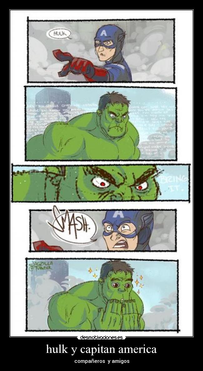 hulk y capitan america - compañeros y amigos