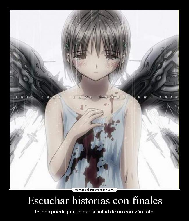 Escuchar historias con finales - felices puede perjudicar la salud de un corazón roto.