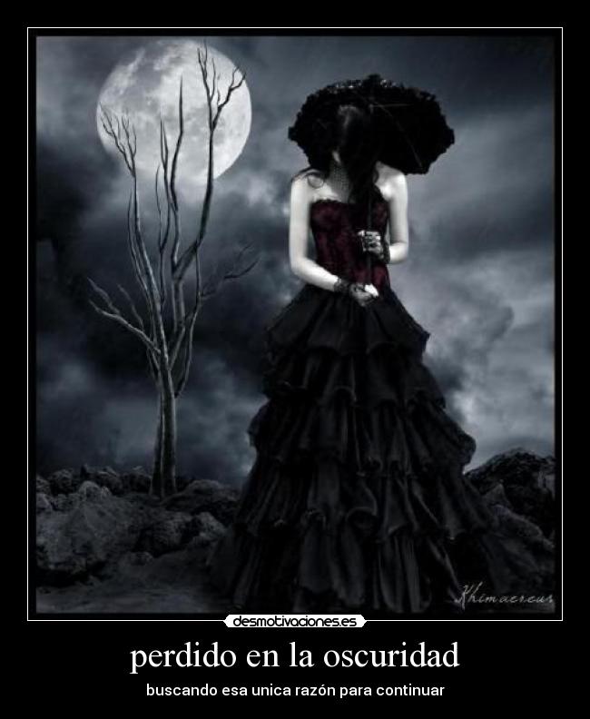perdido en la oscuridad -