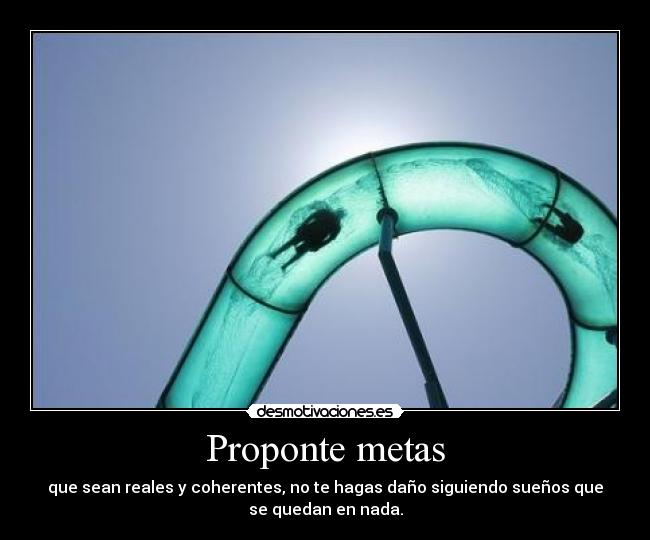 Proponte metas -