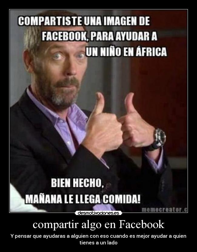 compartir algo en Facebook -