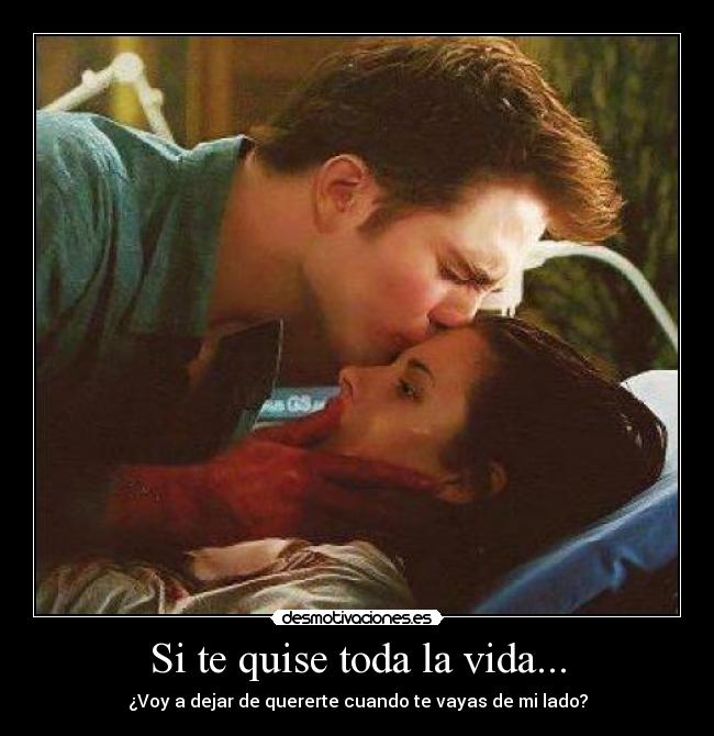 Si te quise toda la vida... - ¿Voy a dejar de quererte cuando te vayas de mi lado?