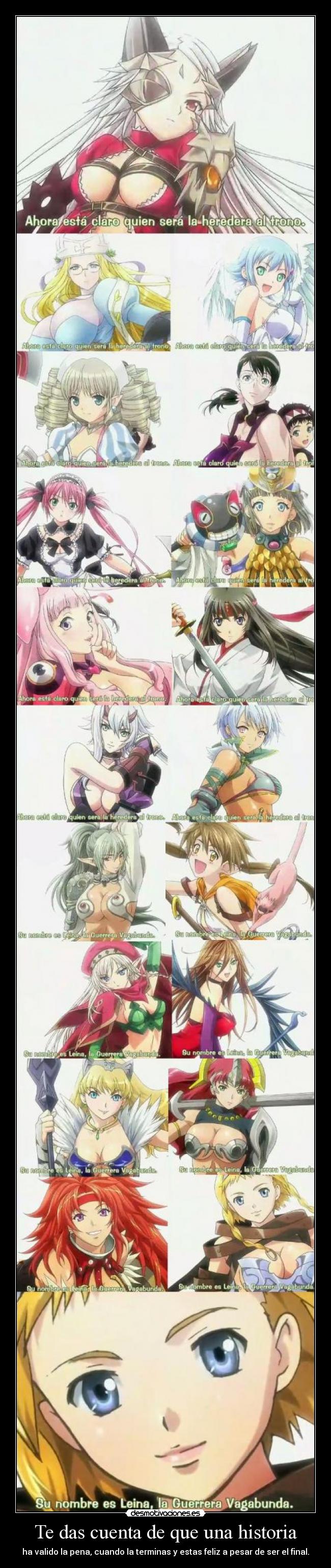 carteles historia estava claro que leina reina ganaria queens blade anime harukaze evvh desmotivaciones