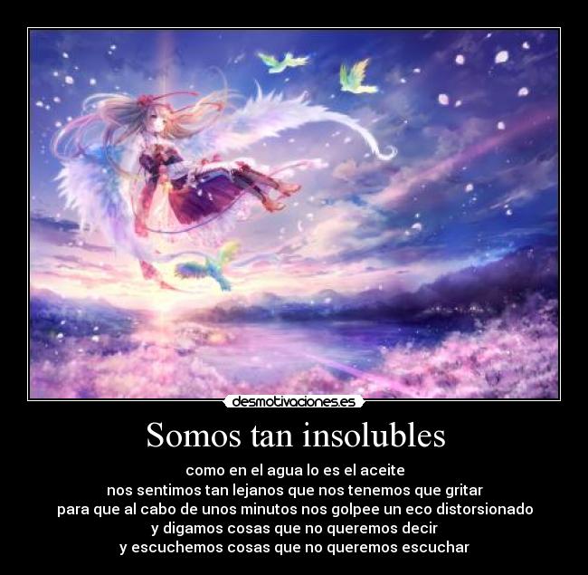 Somos tan insolubles -