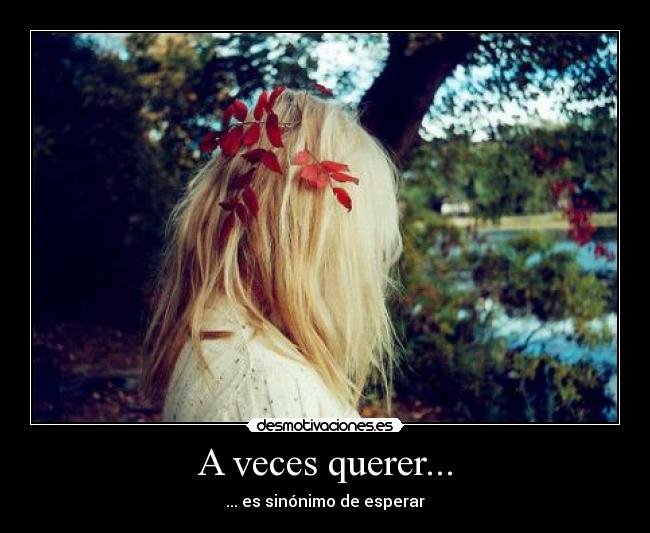 A veces querer... -