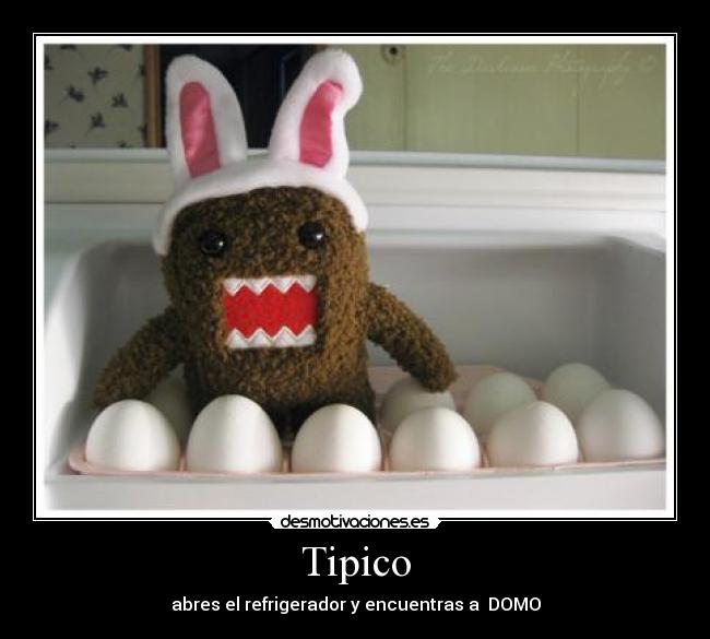 Tipico - abres el refrigerador y encuentras a DOMO