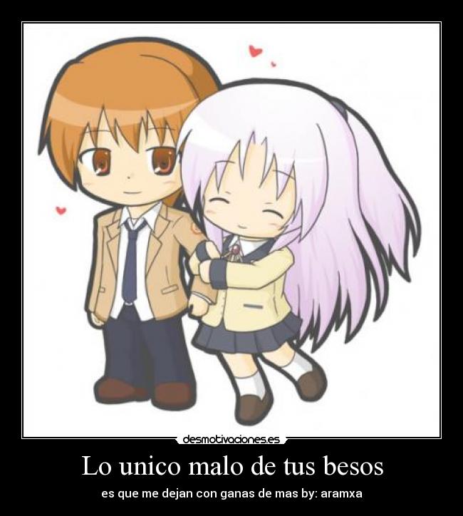 carteles besos aww amo desmotivaciones