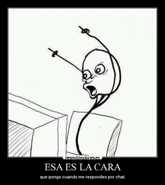 ESA ES LA CARA - que pongo cuando me respondes por chat.